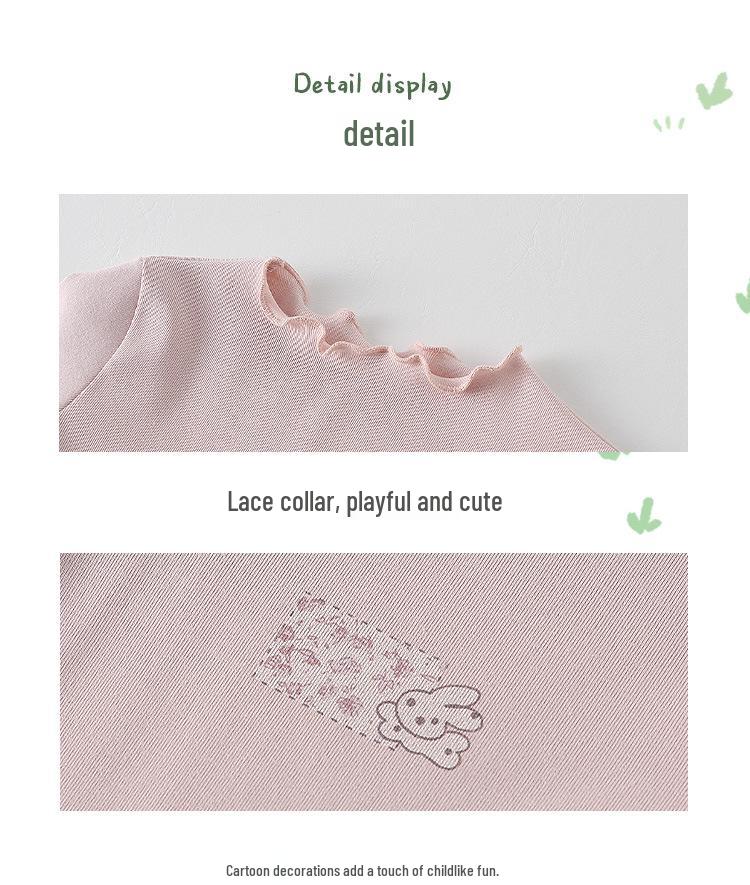 2026 Spring Korean-Style Long-Sleeve Printed Top for Baby Girls - Infants & Toddlers