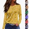 Ladies' Fashionable Casual Long Sleeved Popular Retro Floral Print Pullover Top