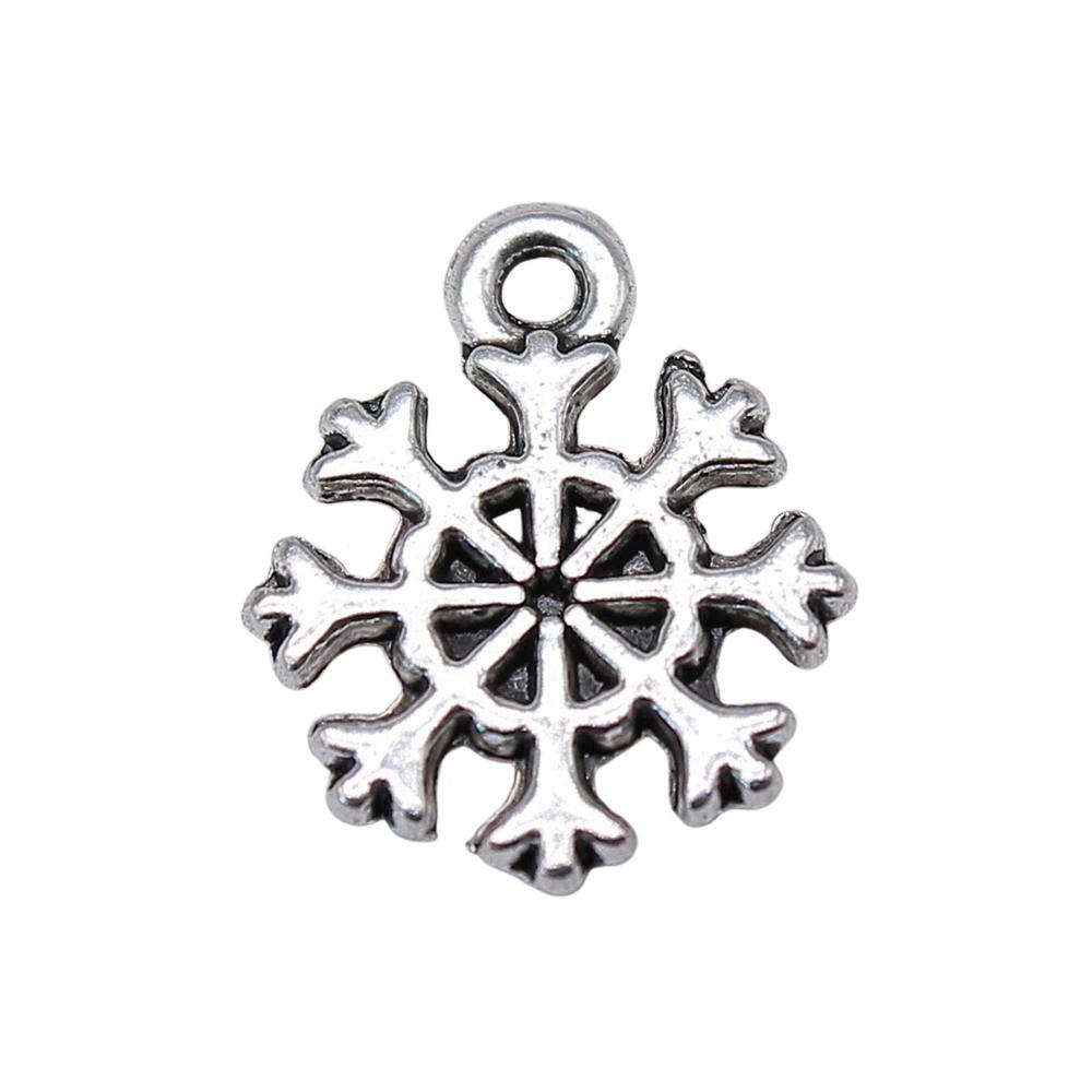 Snowmen Charms Snowflake Pendants For Winter Christmas Themed Jewelry
