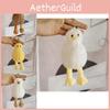 Short Plush Bear Keychain Cute And Soft Yellow Duck Accessory For Bags**