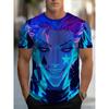 Men's Fashionable 3D Printed T-shirt, Suitable for Everyday Casual Wear, Machine Washable.