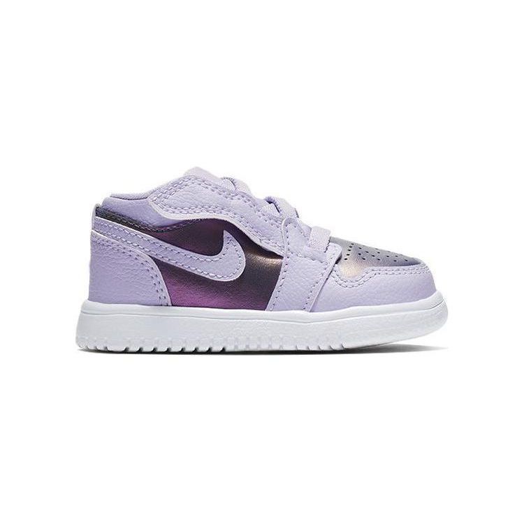 Jordan Air  1 Low Alt Synthetic Leather Patent Comfortable Casual Low Top Walker Baby Sneaker Purple CD7227-505