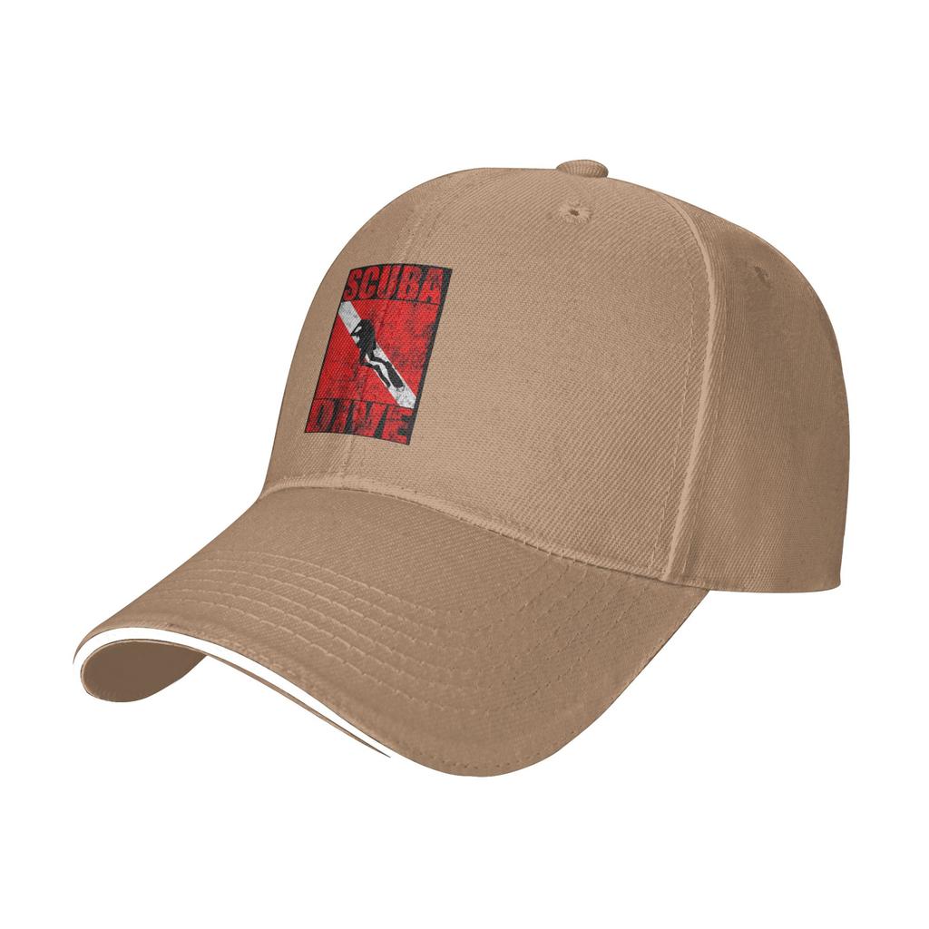 Scuba Dive Diver Down Flag Diving Gear Cap Casual Baseball Caps Adjustable Hat Hip Hop Summer Unisex Baseball Hats Customizable