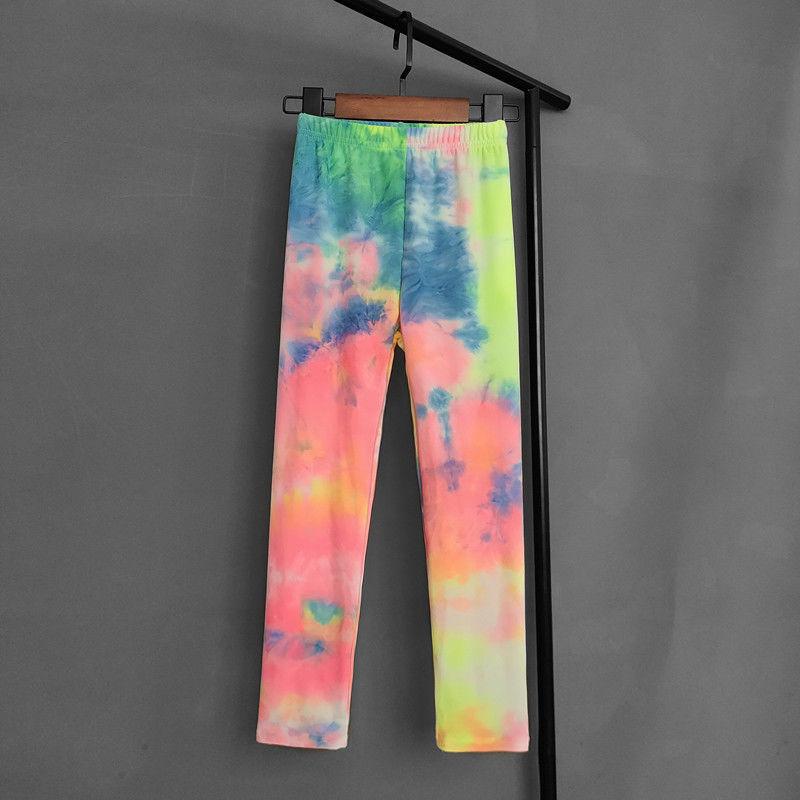 Summer Children's Leggings Are Fashionable Colorful Versatile Slim Fit Pants for Girls Comfortable and Elastic Pants