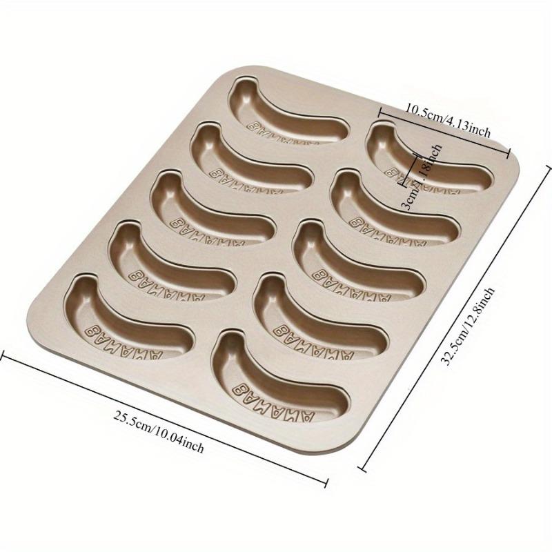 10 Antihaft-Kuchenbackform aus Metall in Bananenform, verwendet für Pfannkuchen und Kuchen, Küchen- und Bäckerei-Backzubehör