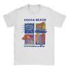 Vintage Cocoa Beach Florida Unisexs T Shirt Retro FL Sunset Tees Short Sleeve Round Neck TShirt Cotton Graphic Printed Clothing