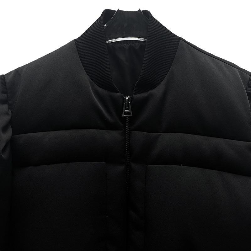 Winter Fashion Women's Thread Waist Design Warm Jacket Casual Solid Color Zipper Padded Coat
