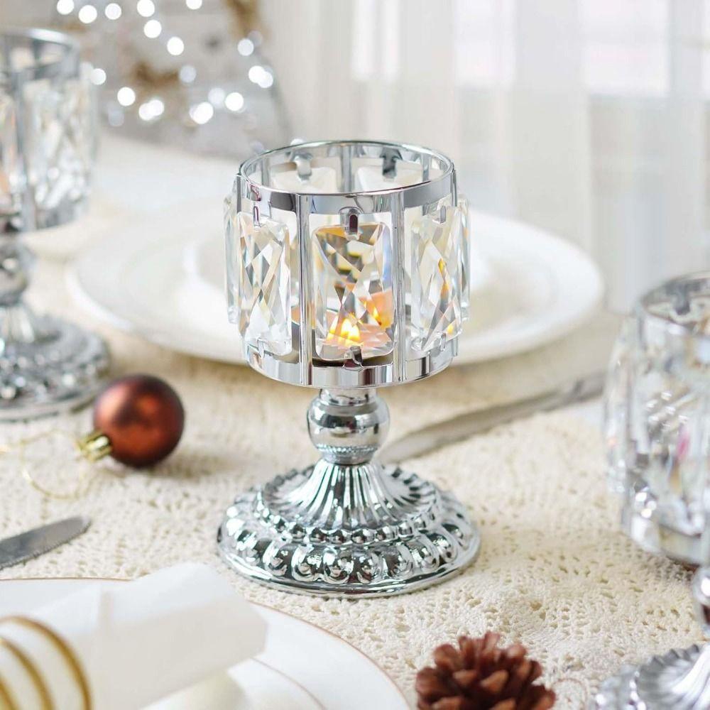 European Style Candlestick Cylinder Tealight Holder Ornaments Candle Cup  Wedding Party