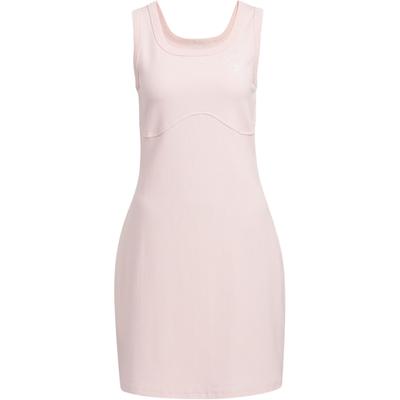 Dance Dress With Bow Pattern Round Neck Sports Slim Fit Sleeveless Dress Women Dresses Light-Pink JY7652