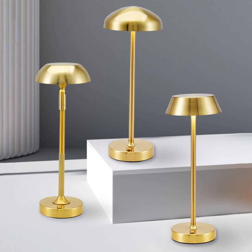 LED Touch Table Light Rechargeable Portable Desk Lamp Stepless Dimmable Creative Night Light for Restaurant Bedroom Patio