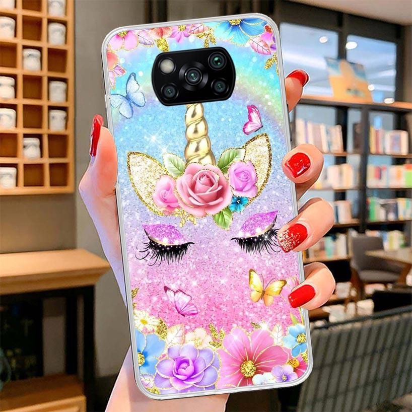 

Pink Unicorn Rainbow Cover Phone Case For Xiaomi Poco F7 Ultra X7 X6 X5 Pro M7 Redmi 15C 15 13C 13 12C 12 10C 10 9A 9C 9T 9 Shel Xiaomi Poco F7