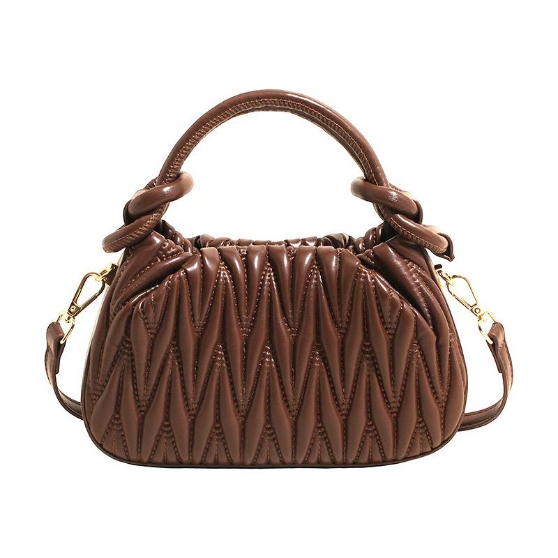 Ručně pletená taška, Vědro taška, Crossbody taška pod paži, Ramenní taška pro dojíždění, Velkokapacitní crossbody taška