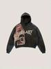 Y2K street hoodie casual sweater letter print jacket trend guard