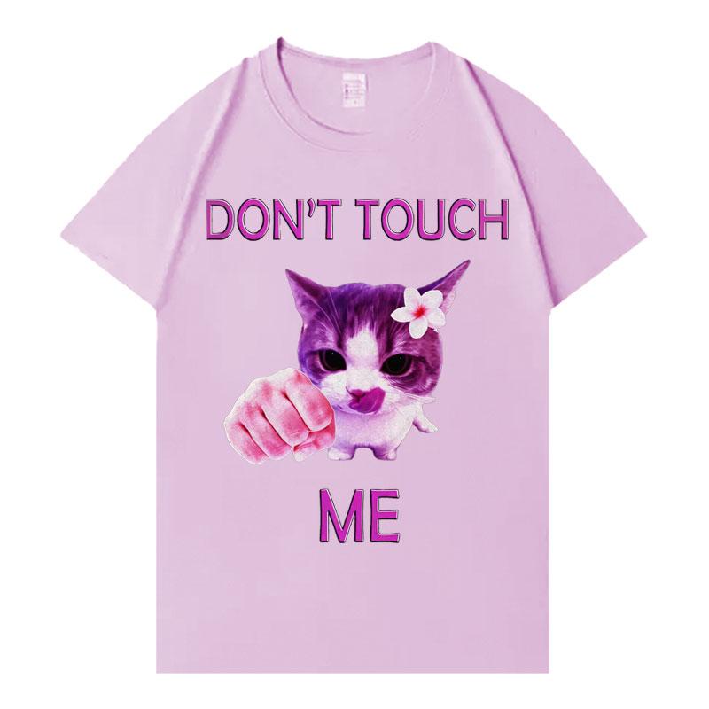 Funny Cat Harajuku Tshirts Unisex Short Sleeve Casual Punk Comfort Unisexs Aesthetic Oversized Clothing Loose Tee Shirt Teenagers