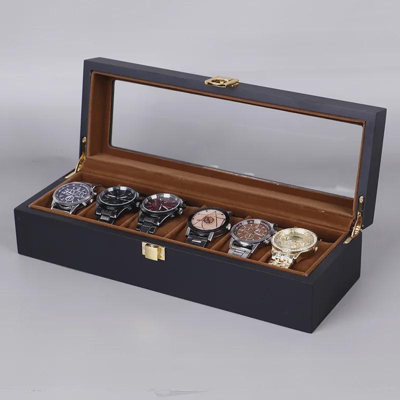 Tanyun Zhiyuan Black Matte 6102 High-End Wooden Watch Storage Box