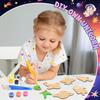12 Pcs Astronaut Space Birthday Theme Party Favors Wooden Painting Crafts Kits Bulk With Game Cards Paint Brushes Decorations Fo