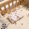 Korean Quilted Newborn Mat Breathable Floral Embroidery Sweat-absorbent Changing Pad,Foldable Multi-purpose Diaper Bag for Baby