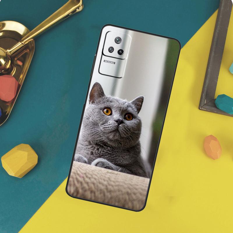 British Shorthair Cat Case For Xiaomi 13T 11T 12T 14T Pro 13 14 15 Ultra POCO X7 Pro X3 X5 X6 F5 F6 M6 Pro Funda