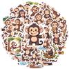35-100pcs Cartoon Monkey Stickers Cute Jungle Animal Orangutan Stationery Stickers For Laptop Notebook Laptop Graffiti Decals