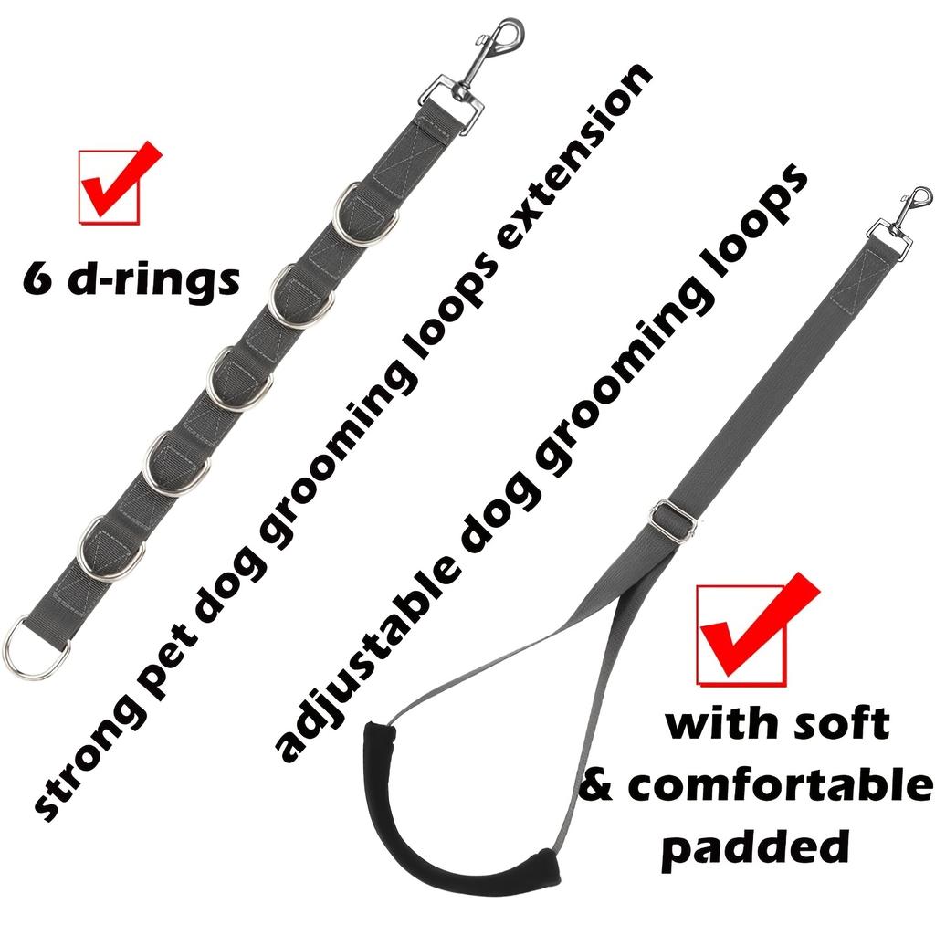 3 Stück Verstellbare Längen Haustierpflege Seil, Geeignet für Hundefrisierarm mit Hundeleine, Wird für die Hundepflege verwendet.