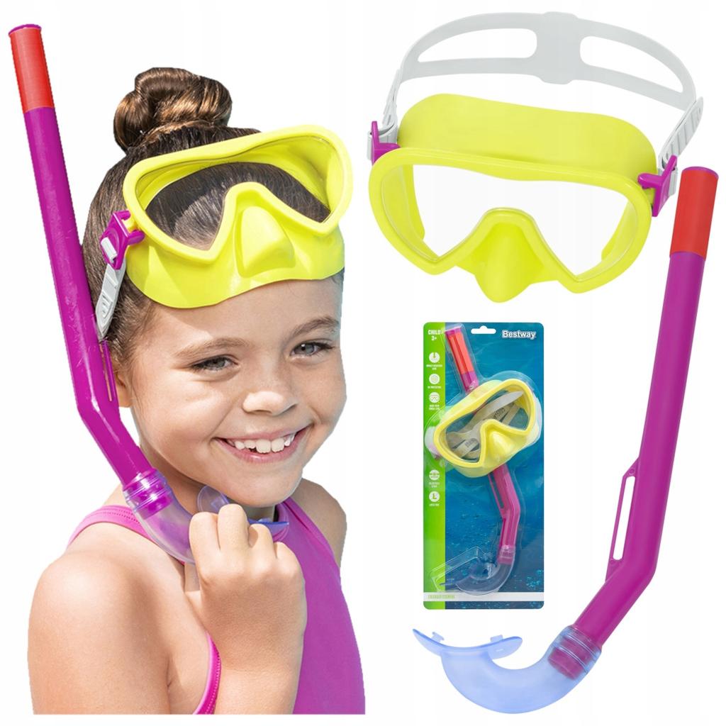 [PACZA][5] Kinder-Tauchset Maske + Schnorchel Bestway 24036 PINK K183R