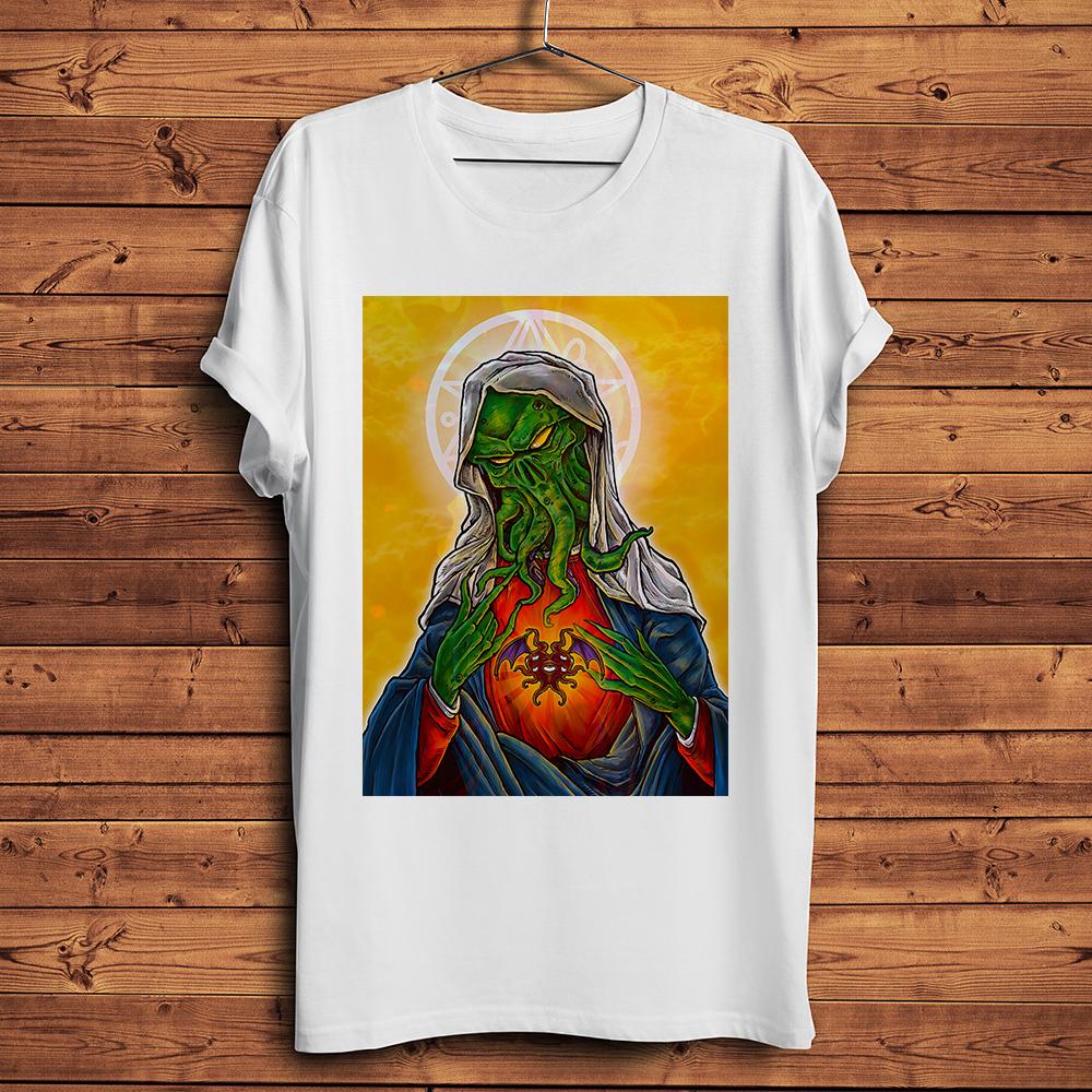 Blessed Virgin Mary Cthulhu imperator funny anime tshirt homme short sleeve casual t shirt Unisex tshirt unisex streetwear S