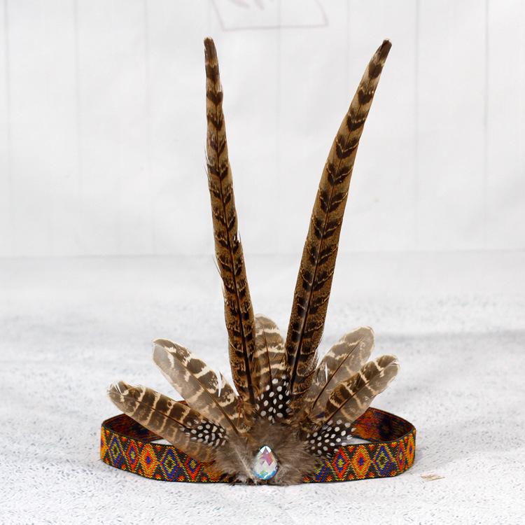 Children s Day Indian Chief Feather Headdress for Stage Performance and Party Adult