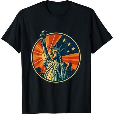 Statue of Liberty Retro Pop Art T-Shirt