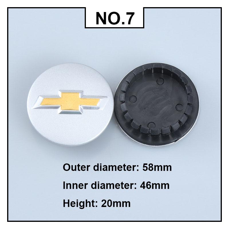 4PCS Car Wheel Center Covers Hub Caps Badge for Chevrolet Malibu AVEO Corvette CRUZE EQUINOx IMPALA LACETTI TRAX ORLANDO Sail
