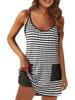 Women's Tennis Dress Athletic Mini Romper with Built In Shorts Summer Vacation Outfit