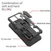 KEYSION Shockproof Armor Case for VIVO Y17S Soft Silicone+PC Metal Stand Back Clip Phone Cover for VIVO Y17S