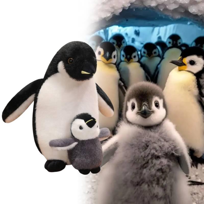 Mother Son And Penguin Plush Toy Doll Cartoon Animal Sofa Decoration Kids Gift