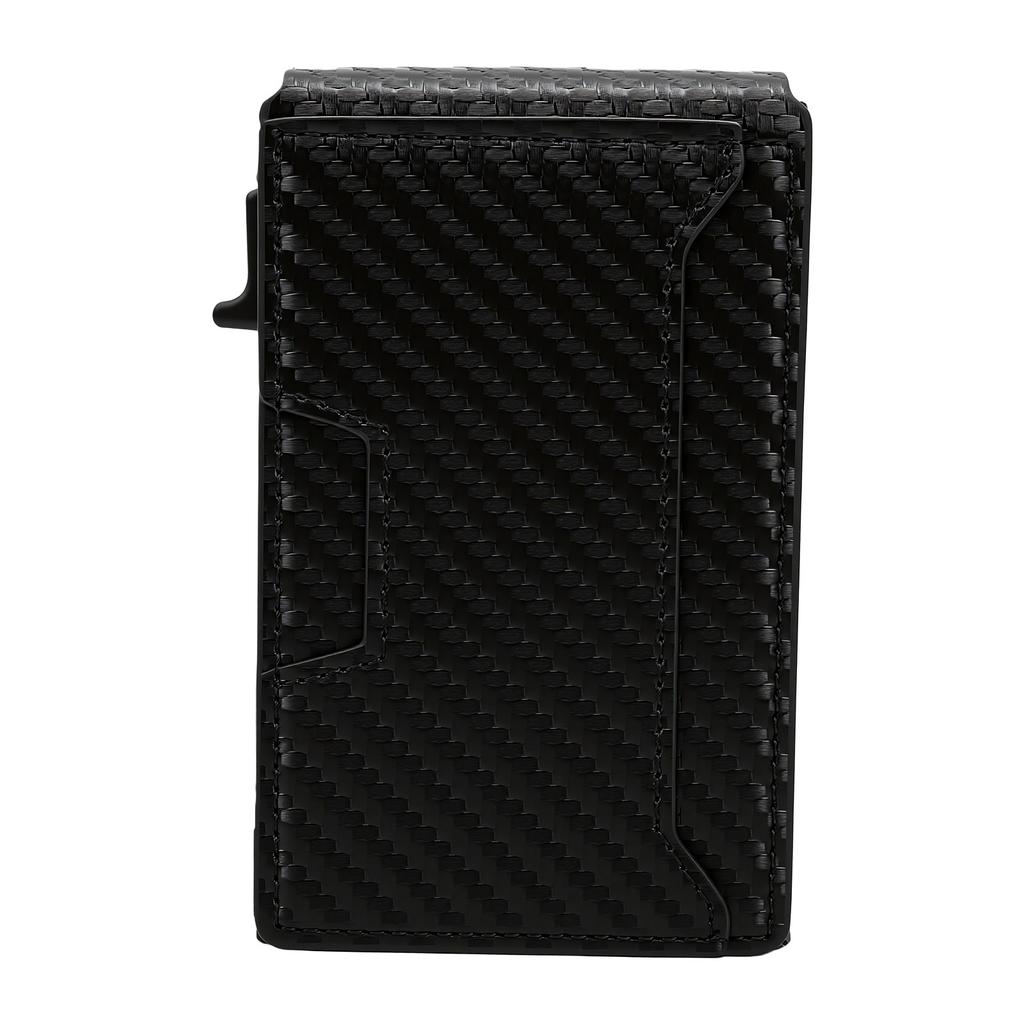 Wallet for Men Carbon Fiber Slim Minimalist Bifold Magnetic Blocking Pop Up Credit Card Holder Case Holds 11 Cards for