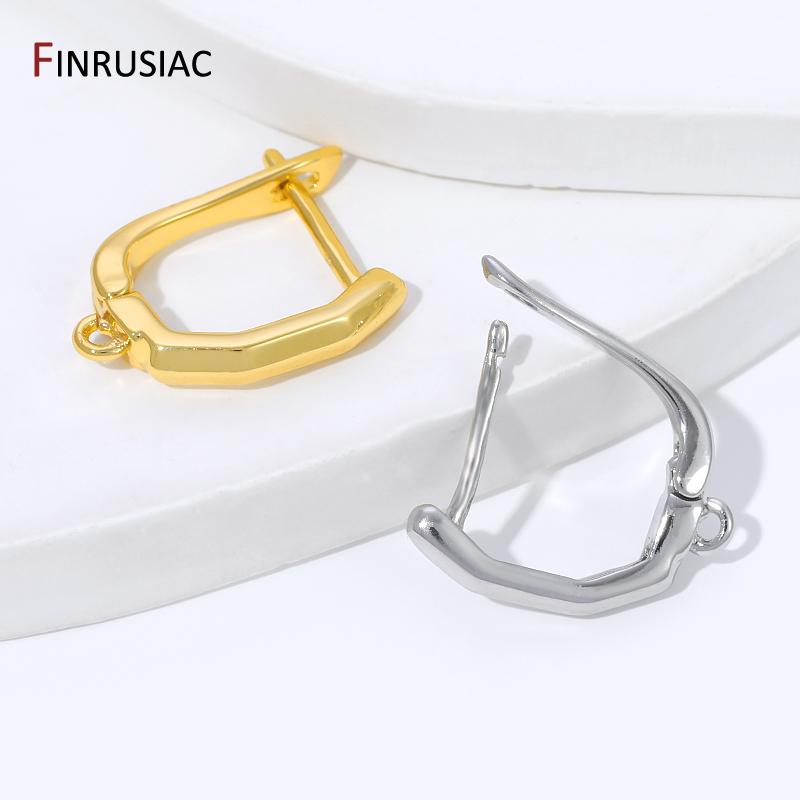 18K Gold Plated Shvenzy Earwires,Brass Metal Earring Hooks Clasps,Earring Fixtures,DIY Jewelry Materials Accessories