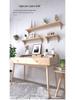 Solid Wood No-Punch Wall Shelf for Living Room or Bedroom - Snack Partition & Display