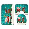 Christmas Bathroom Floor Mat Toilet Three-Piece Set