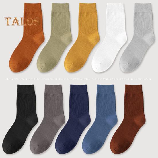 1 pár pánských ponožek Střední trubice Bez zápachu Odolné proti opotřebení Jednobarevná Vysoká elasticita Protiskluzová Prodyšná Měkká absorbce potu Protisrážlivá Sportovní Bavlna