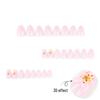 3D Fresh Flower Almond Press-on Nails - Wearable Manicure False Nail Tips