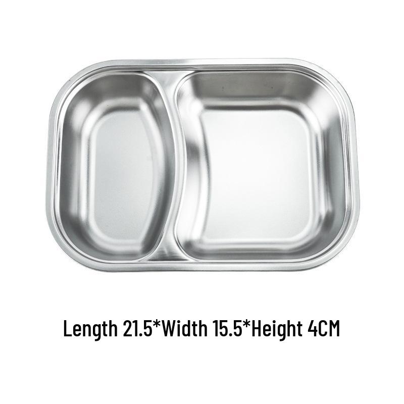 304 Stainless Steel Three-Compartment Dining Plate for Students