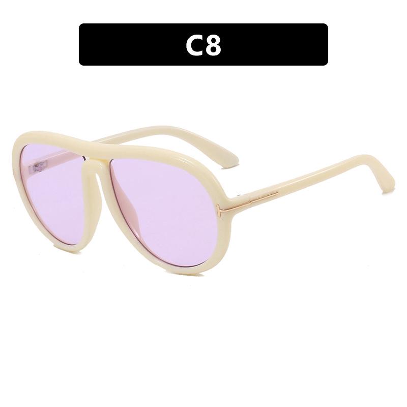 Armações de Óculos Piloto Frog em Forma de T Anti-Luz Azul, Óculos da Moda Retrô com Armação Grande Tendência 2023