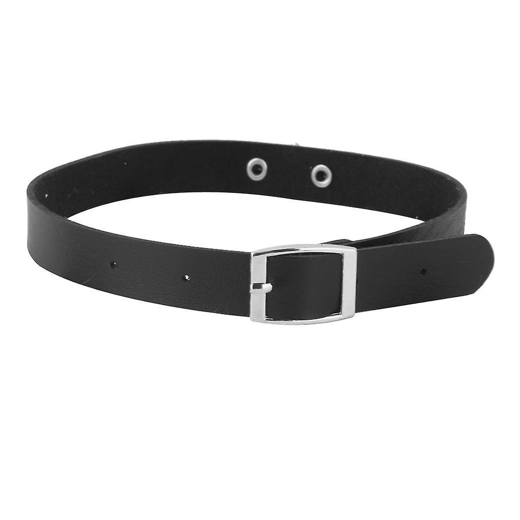 Womens Fashion Cool Black Patent Leather Choker 1" O Ring Collar Necklace