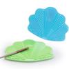 Scrubbing Pad Cosmetic Brush Cleaning Pad Silicone With Suction Cup Scallop Avocado Shape Cleaning Scrubbing Pad Beauty Supplies