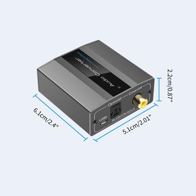 Analog To Digital Audio Converter 3.5mm RCA To Optical Digital Audio Adapter With Optical Cable Double Noise-reduction