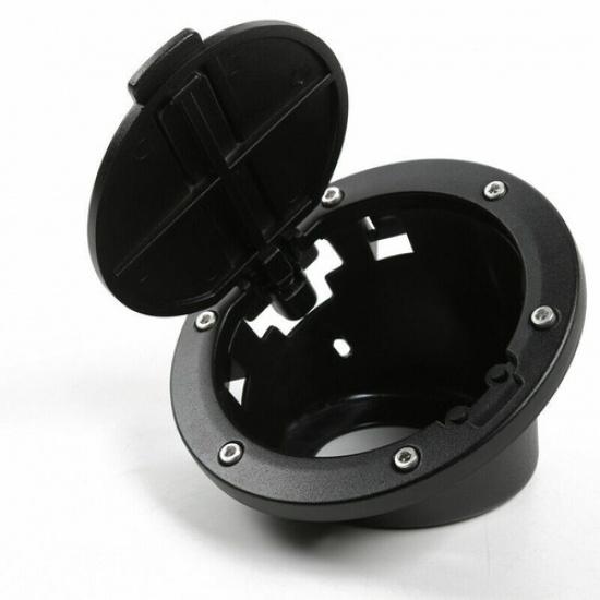 Car Fuel Filler Door Gas Tank Cap Cover Decor for Jeep Wrangler JK 2007-18 Black
