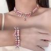Pink Double Trendy Layer Bead Bracelet For Women Stylish Jewelry For Summer 2024