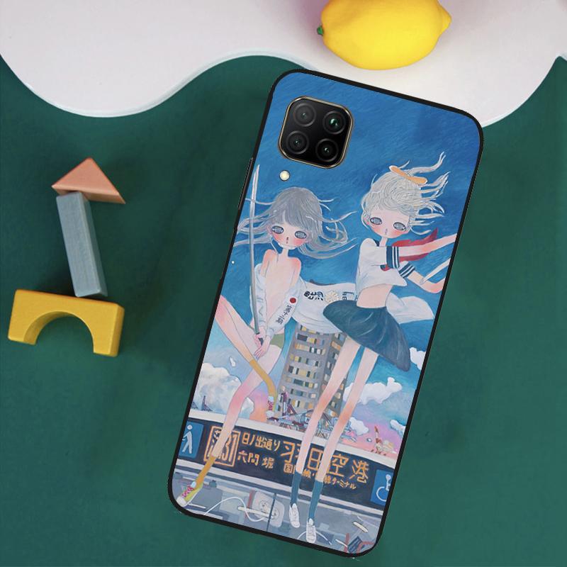 Cartoon Aesthetic Aya Takano For Huawei Nova 8i 3i 7i 11i 12i 9 10 SE Y73 Y90 Y70 Y72 Y61 Y91 P30 P40 Lite P60 Pro Case