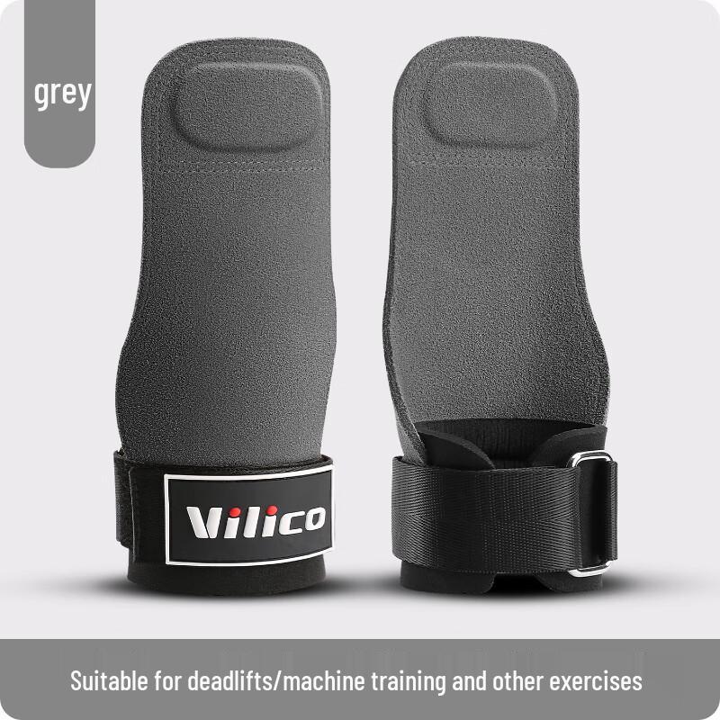 IRONWOLF Cowhide Weightlifting Gloves with Lifting Straps