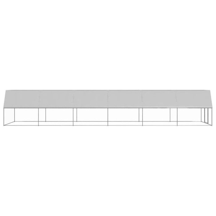 3154380 vidaXL Poulailler d'extérieur 3x12x2 m Acier galvanisé