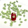 50 pieces of mixed green mini leaves flat back rhinestone diy jewelry making manicure art Deco small green leaves
