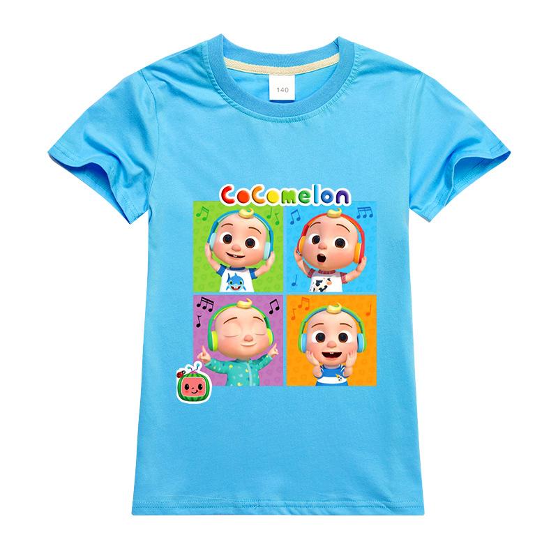 

Літні футболки Cocomelon для хлопчиків з короткими рукавами Топи Одяг для хлопчиків Футболки з принтом Cocomelon Дитячий одяг Дитяче бавовняне вбрання 100